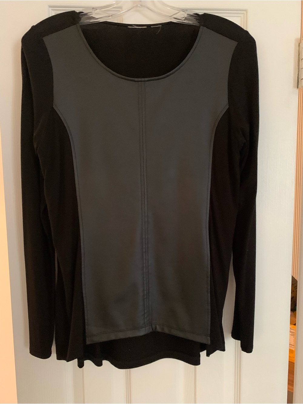 Faux Leather Sweater